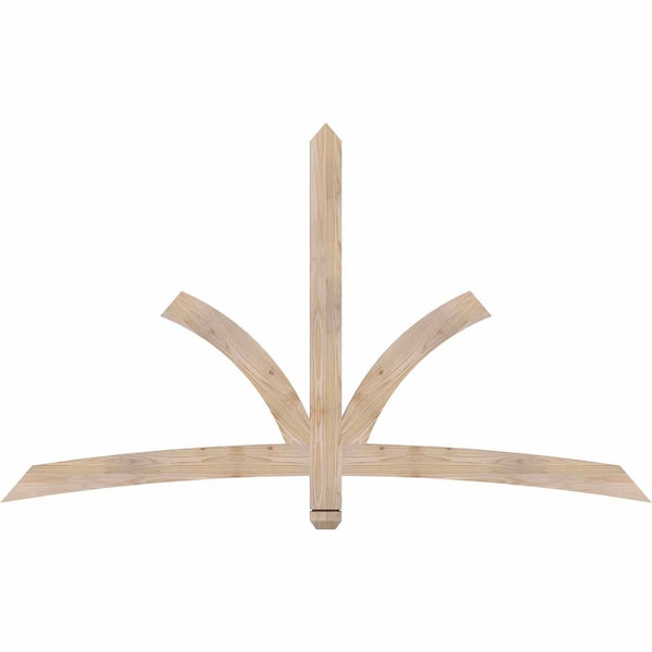 Ekena Millwork Davenport Smooth Timber Gable Bracket, Douglas Fir, 72"W x 42"H x 1 1/2"D x 3 1/2"F, 14/12 Pitch GBW072X42X0204DAV00SDF - main